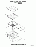 REFRIGERATOR SHELF PARTS Diagram and Parts List for 7WSC19D2XS01  Whirlpool Refrigerator