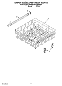 UPPER RACK AND TRACK PARTS Diagram and Parts List for DU1148XTPBA  Whirlpool Dishwasher