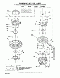 PUMP AND MOTOR PARTS Diagram and Parts List for DU945PWWQ0  Whirlpool Dishwasher