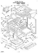 OVEN Diagram and Parts List for SF365BEYN2  Whirlpool Range