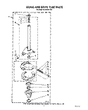 BRAKE AND DRIVE TUBE Diagram and Parts List for 6LA6300XTW2  Whirlpool Washer