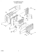 CABINET Diagram and Parts List for BPAC0500AS3  KitchenAid Air Conditioner