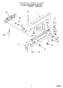 CONTROL PANEL Diagram and Parts List for KERS507EAL3  KitchenAid Range