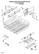 UPPER RACK AND TRACK PARTS Diagram and Parts List for KUDP02FSPA2  KitchenAid Dishwasher