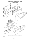 OVEN DOOR AND BROILER Diagram and Parts List for SF0100SRW0  Whirlpool Range