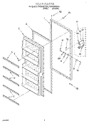 DOOR Diagram and Parts List for EV200NXEW04  Whirlpool Freezer