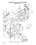 CONTROLS AND REAR PANEL Diagram and Parts List for LA6090XSW0  Whirlpool Washer