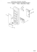 CONTROL PANEL Diagram and Parts List for KCMS135HBL0  KitchenAid Microwave