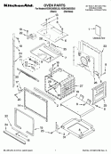 OVEN PARTS Diagram and Parts List for KEBK206SBL02  KitchenAid Wall Oven
