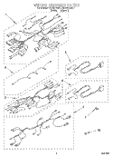 WIRING HARNESS Diagram and Parts List for KESC307BAL1  KitchenAid Range