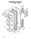 REFRIGERATOR DOOR Diagram and Parts List for RS22AWXAW01  Roper Refrigerator