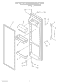 REFRIGERATOR DOOR PARTS Diagram and Parts List for GD5YHAXTL02  Whirlpool Refrigerator