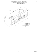 CONTROL PANEL Diagram and Parts List for KUDC25CHSS0  KitchenAid Dishwasher