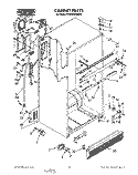 CABINET Diagram and Parts List for RT20CKXWW00  Roper Refrigerator