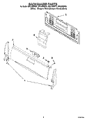 BACKGUARD PARTS Diagram and Parts List for SF315PEPW1  Whirlpool Range