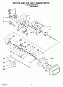 MOTOR AND ICE CONTAINER PARTS Diagram and Parts List for ED2LHEXTD10  Whirlpool Refrigerator