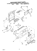 DISPENSER FRONT Diagram and Parts List for KSSS36QKT01  KitchenAid Refrigerator