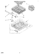 DISHRACK Diagram and Parts List for TUD3000Y5  Whirlpool Dishwasher