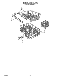 DISHRACK Diagram and Parts List for DU1800XT2  Whirlpool Dishwasher