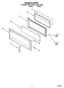 DOOR PARTS Diagram and Parts List for YMH7140XFB1  Whirlpool Microwave