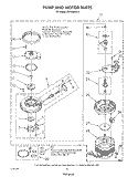 PUMP AND MOTOR Diagram and Parts List for DU7600XS3  Whirlpool Dishwasher