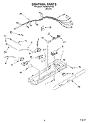 CONTROL PARTS Diagram and Parts List for 4KSRS22CHT03  KitchenAid Refrigerator