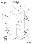 CABINET Diagram and Parts List for 2ET18GMXJW00  Whirlpool Refrigerator