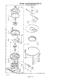 PUMP AND MOTOR Diagram and Parts List for DP3000XRN4  Whirlpool Dishwasher