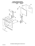 OVEN DOOR PARTS Diagram and Parts List for KEBK101BBL00  KitchenAid Wall Oven
