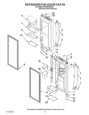 REFRIGERATOR DOOR PARTS Diagram and Parts List for KFIS25XVMS10  KitchenAid Refrigerator