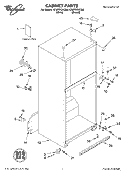 CABINET, LITERATURE Diagram and Parts List for ET8FTKXKQ00  Whirlpool Refrigerator
