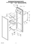 REFRIGERATOR DOOR PARTS Diagram and Parts List for GD5RHAXTL01  Whirlpool Refrigerator