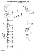 MOTOR AND ICE CONTAINER PARTS Diagram and Parts List for KSSP42QMS03  KitchenAid Refrigerator