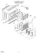 CABINET Diagram and Parts List for BPAC1830AS2  KitchenAid Air Conditioner
