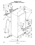 CABINET Diagram and Parts List for ET14JKXMWR0  Whirlpool Refrigerator