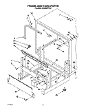 FRAME AND TANK Diagram and Parts List for KUDD230YWH0  KitchenAid Dishwasher