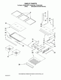SHELF PARTS Diagram and Parts List for KFIS20XVMS1  KitchenAid Refrigerator
