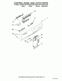 CONTROL PANEL AND LATCH PARTS Diagram and Parts List for DU1010XTXD5  Whirlpool Dishwasher