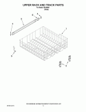 UPPER RACK AND TRACK PARTS Diagram and Parts List for IWU98661  Inglis Dishwasher