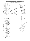 MOTOR AND ICE CONTAINER PARTS Diagram and Parts List for KSSO42QMB02  KitchenAid Refrigerator