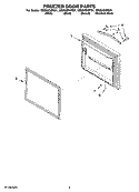 FREEZER DOOR PARTS Diagram and Parts List for GB2SHDXPQ01  Whirlpool Refrigerator