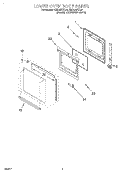 LOWER OVEN DOOR Diagram and Parts List for RBD305PDQ4  Whirlpool Wall Oven