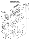 ICEMAKER PARTS Diagram and Parts List for KSSS42FMX01  KitchenAid Refrigerator