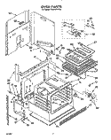 OVEN Diagram and Parts List for RS696PXYB0  Whirlpool Range