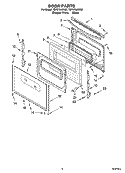 DOOR PARTS, MISCELLANEOUS PARTS Diagram and Parts List for YSF379LEKB0  Whirlpool Range