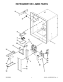 REFRIGERATOR LINER PARTS Diagram and Parts List for GZ25FSRXYY4  Whirlpool Refrigerator