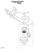 BLOWER UNIT PARTS, OPTIONAL PARTS Diagram and Parts List for KECD866RSS04  KitchenAid Cooktop