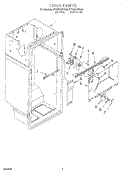 LINER Diagram and Parts List for ET20ZKXBN00  Whirlpool Refrigerator