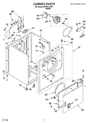 SECTION Diagram and Parts List for REX3614KW1  Roper Dryer