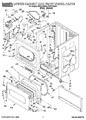 LOWER CABINET AND FRONT PANEL Diagram and Parts List for CSP2770AN1  Whirlpool Dryer